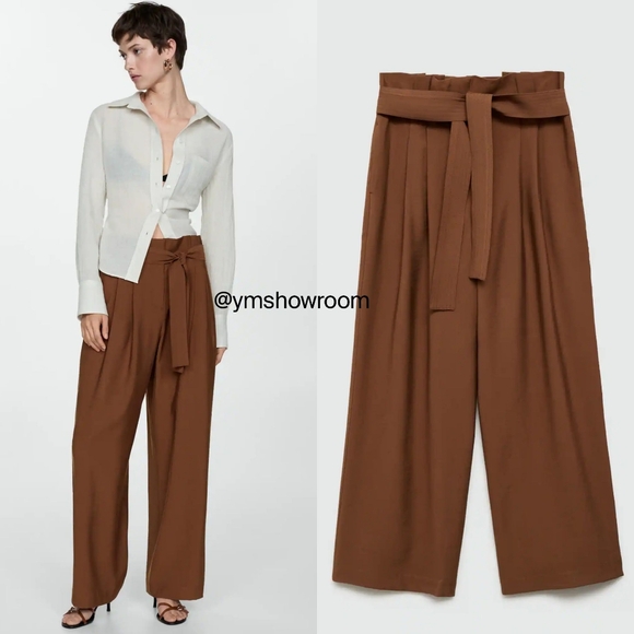 Mango Pants - MANGO Belted Pants